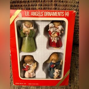 Vintage lil angel Christmas ornaments
